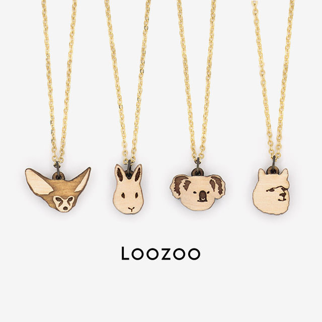 動物たちの木のネックレス LOOZOO